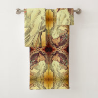 Art nouveau Alphonse Mucha elegant vintage woman