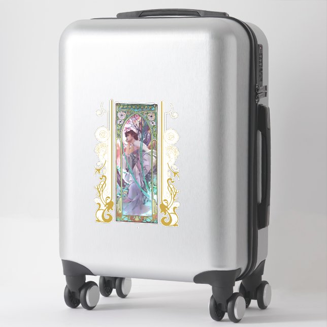 Art Nouveau Alphonse Mucha Evening Contemplation  (Suitcase)