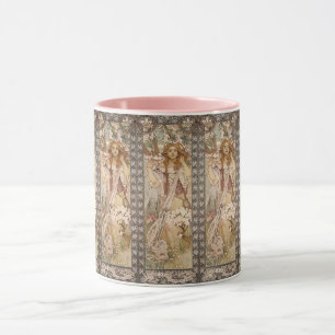 Art nouveau alphonse mucha Joan of arc mug