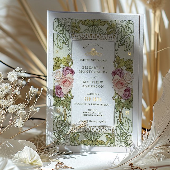 Art Nouveau Alphonse Mucha Mauve Dusty Rose (Creator Uploaded)