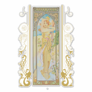Art Nouveau Alphonse Mucha - Morning Awakening 