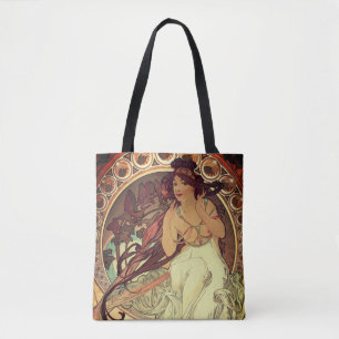 Art nouveau Alphonse Mucha music muse elegant Tote Bag