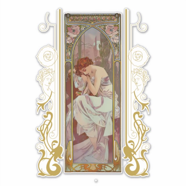 Art Nouveau Alphonse Mucha Night’s Rest (Front)