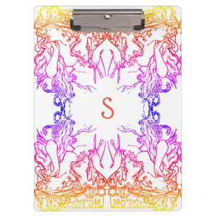 Art nouveau Alphonse Mucha salon colourful girly  Clipboard