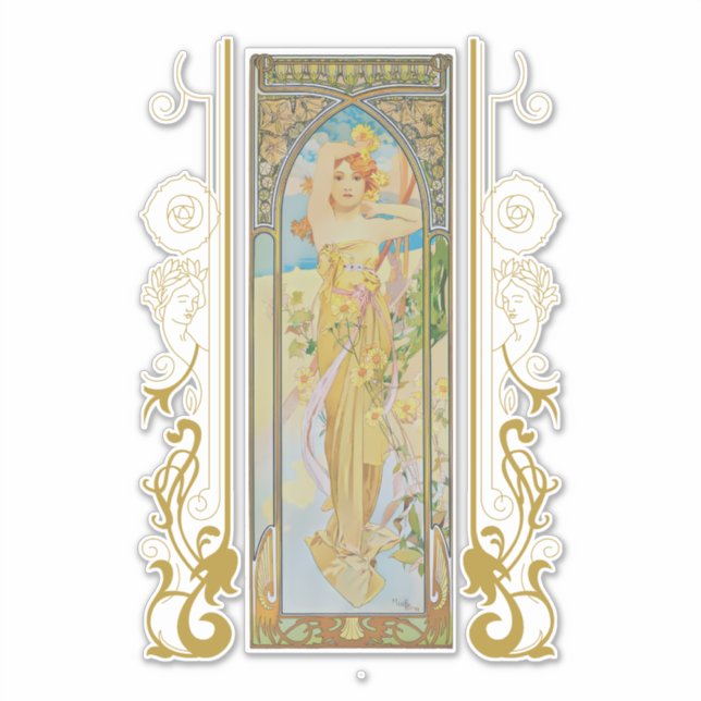 Art Nouveau Alphonse Mucha -The Brightness of Day  (Front)
