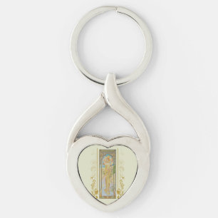 Art Nouveau Alphonse Mucha -The Brightness of Day  Key Ring