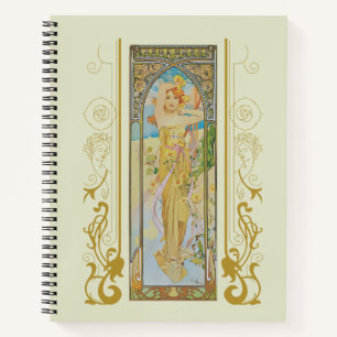 Art Nouveau Alphonse Mucha -The Brightness of Day Notebook