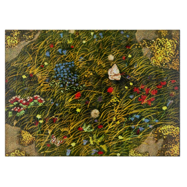 Art Nouveau Alpine Meadow  Cutting Board (Front)