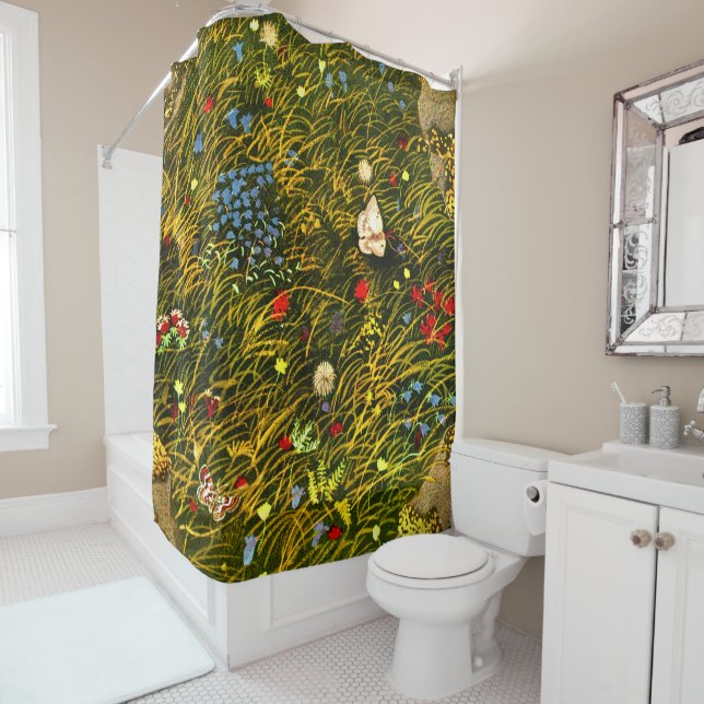 Art Nouveau Alpine Meadow  Shower Curtain (In Situ)
