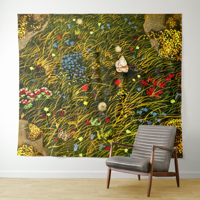 Art Nouveau Alpine Meadow  Tapestry (In Situ (Horizontal))