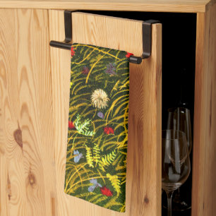 Art Nouveau Alpine Meadow Tea Towel