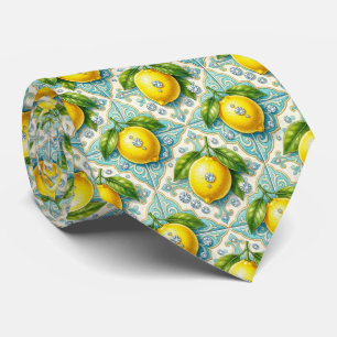 Art Nouveau Amalfi Lemon Mediterranean DIamonds Tie
