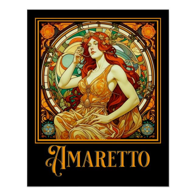 Art Nouveau Amaretto  Poster (Front)