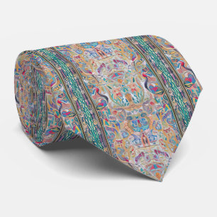 Art nouveau and Persian art- inspired digital art  Tie