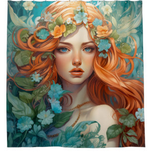Art Nouveau Aos sí Fairy Shower Curtain