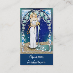 Art Nouveau Aquarius Business Card