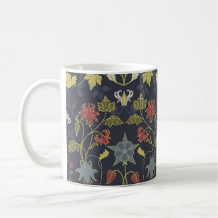 Art Nouveau Aquilegia: Dark Floral Coffee Mug