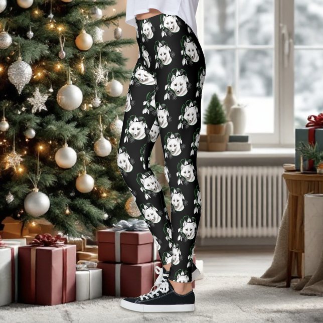 Art Nouveau Arctic White Fox Leggings (Creator Uploaded)