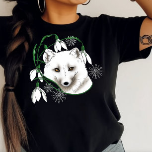 Art Nouveau Arctic White Fox T-Shirt