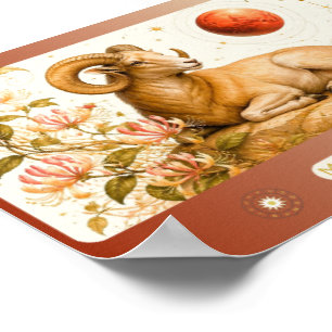 Art Nouveau Aries Zodiac Print