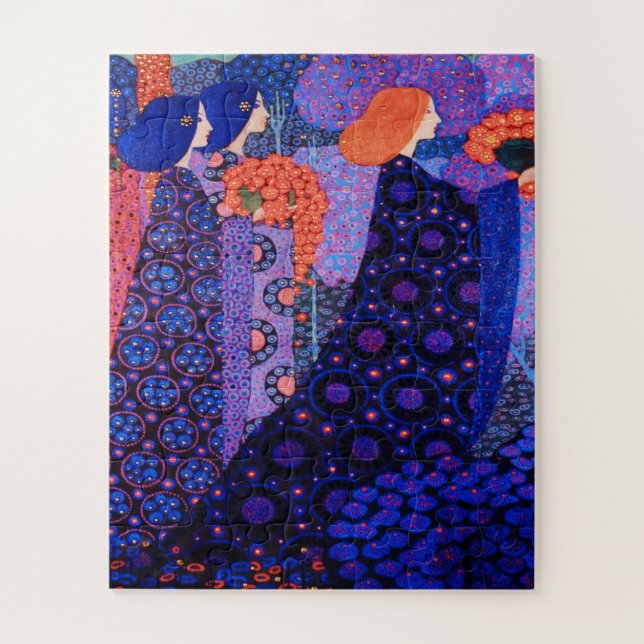 Art Nouveau art, Dante,females,Morris,colourful,vi Jigsaw Puzzle (Vertical)