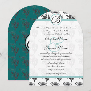 Art Nouveau Art Deco Daisy Wedding Invitation