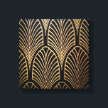 Art nouveau, art deco, fan pattern, bronze,gold,bl canvas print<br><div class="desc">Art nouveau,  art deco,  fan pattern,  bronze, gold, black, chic, elegant, vintage, belle époque, </div>