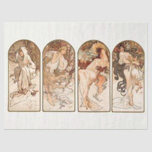 Art Nouveau, Art Deco, Season, Decoupage Mucha Tissue Paper