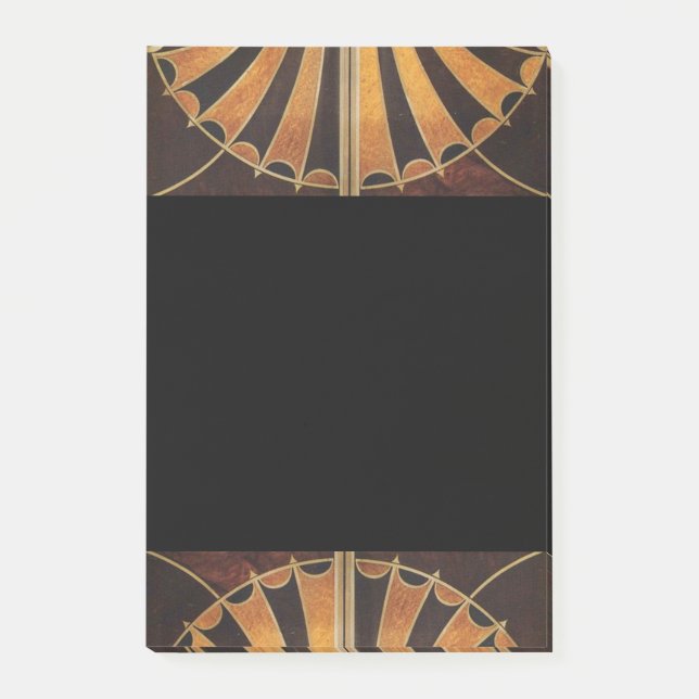 art Nouveau,art deco, vintage, multi wood colours, Post-it Notes (Front)