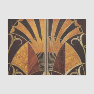 art Nouveau,art deco, vintage, multi wood colours, Tissue Paper