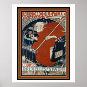 Art Nouveau Automobile Club Poster