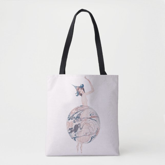 Art nouveau ballerina tote bag (Front)