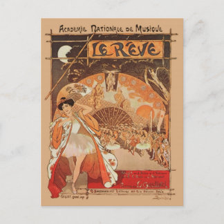 Art Nouveau Ballet Steinlen Reve Japanese Dance Postcard