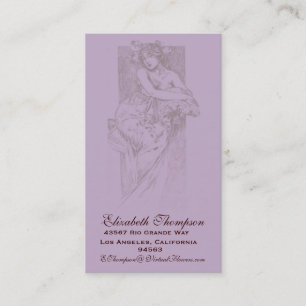 Art Nouveau Beauty Business or Name Card