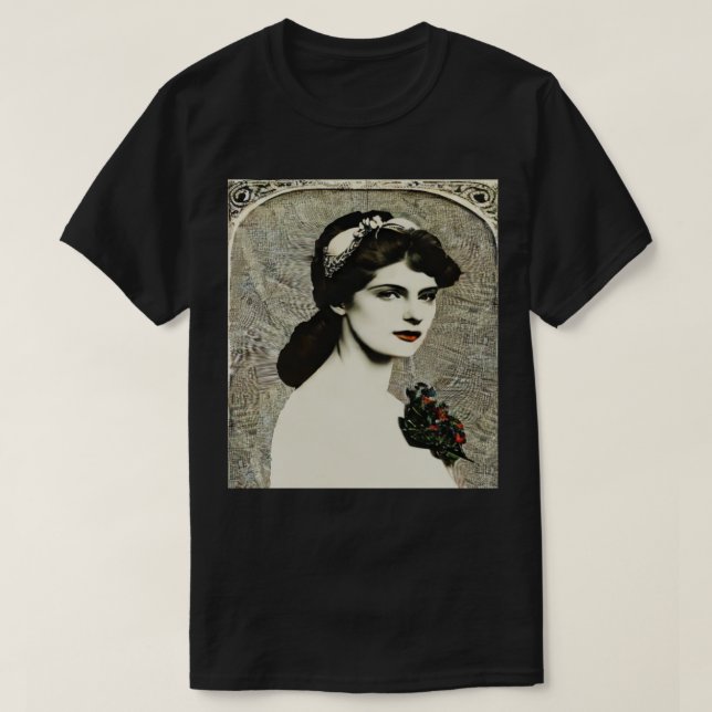 Art nouveau beauty steampunk aesthetics T-Shirt (Design Front)