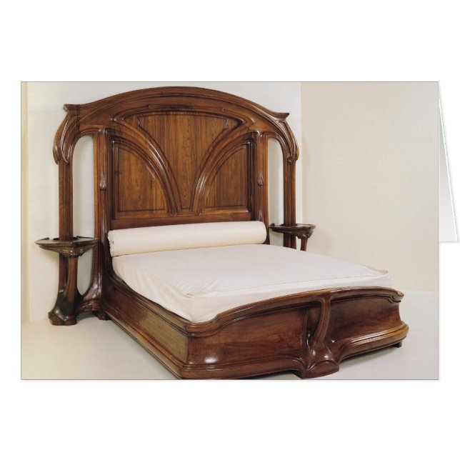 Art Nouveau bed, 1900 (Front Horizontal)