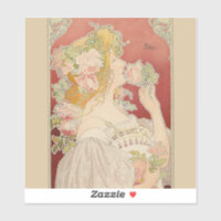 Art Nouveau Belle Époque Lady Roses Livemont