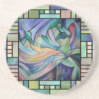 Art Nouveau Bellydance (Square) Coaster