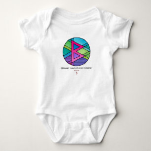 Art Nouveau Berkano Rune of Mother Earth Baby Bodysuit