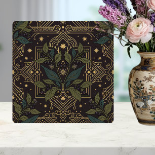 Art Nouveau Berry Botanical Floral Dark Ceramic Ti Tile