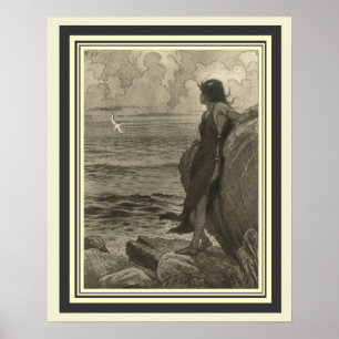 Art Nouveau "Beyond the Horizon" by Fidus 16 x 20 Poster