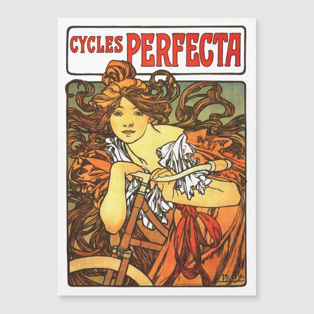 Art Nouveau Bicycle Mucha Art (Front)