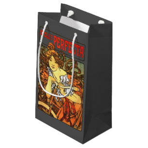Art Nouveau Bicycle Mucha Art Small Gift Bag
