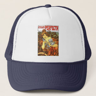 Art Nouveau Bicycle Mucha Art Trucker Hat