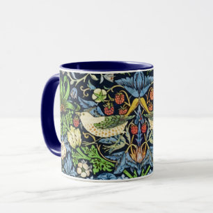 Art Nouveau Bird and Flower Tapestry Pattern Mug