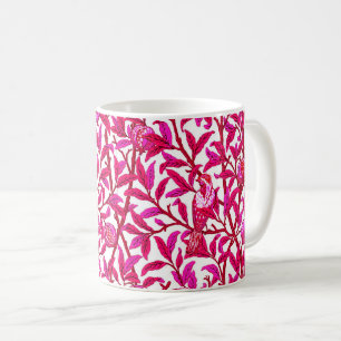 Art Nouveau Bird and Pomegranate, Fuchsia Pink  Co Coffee Mug