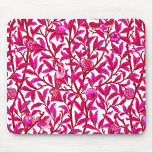 Art Nouveau Bird and Pomegranate, Fuchsia Pink   Mouse Mat