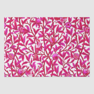 Art Nouveau Bird and Pomegranate, Fuchsia Pink Tissue Paper