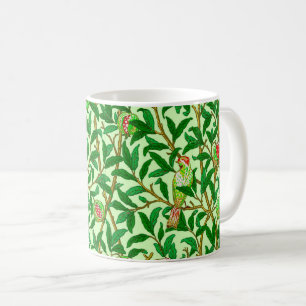Art Nouveau Bird and Pomegranate, Lime Green Coffee Mug