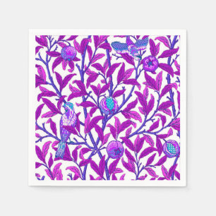 Art Nouveau Bird & Pomegranate, Amethyst Purple Napkin